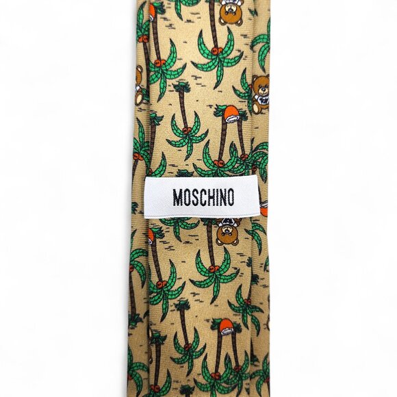 Moschino Teddy & Palm Silk Tie - Picture 3 of 4